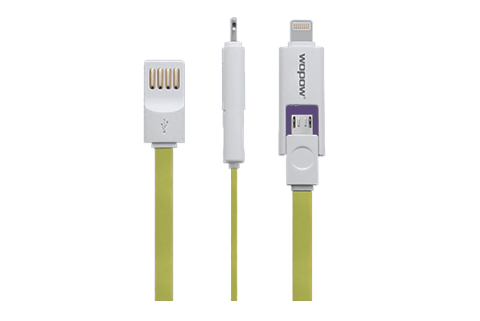 Cáp kết nối 2 trong 1 (Lightning + Micro) Wopow LC604 1M (2A)