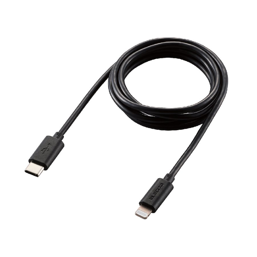 Cáp Lightning chuẩn typeC 1.0m ELECOM MPA-CL10BK (C to Lightning)