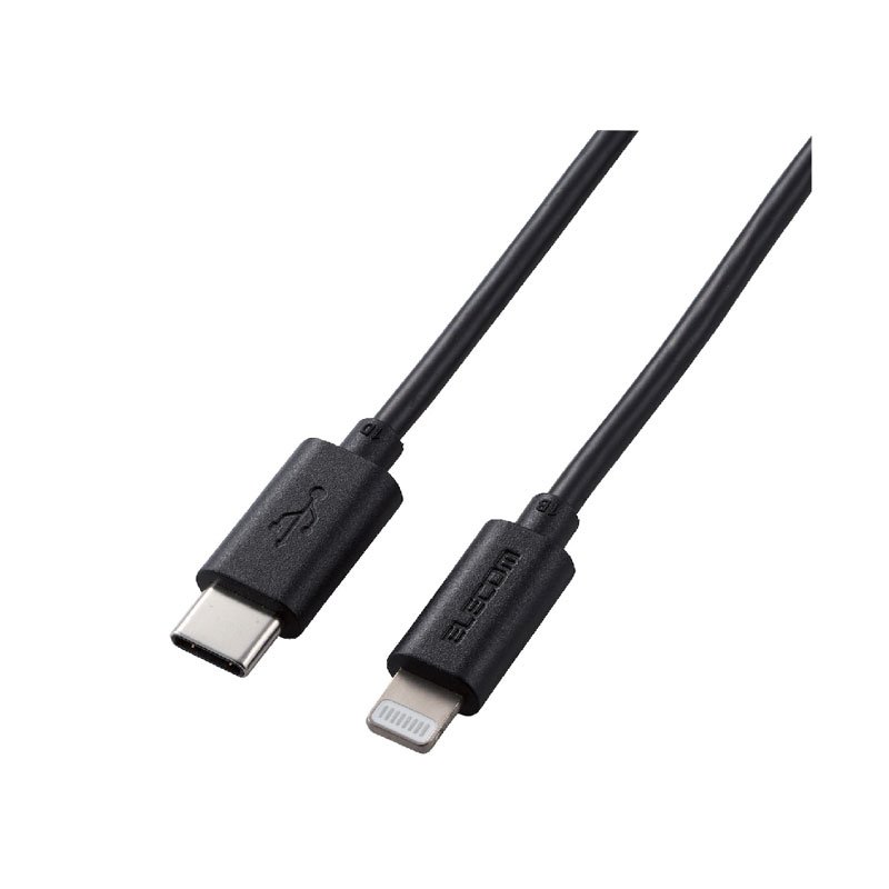 Cáp Lightning chuẩn typeC 1.0m ELECOM MPA-CL10BK (C to Lightning)