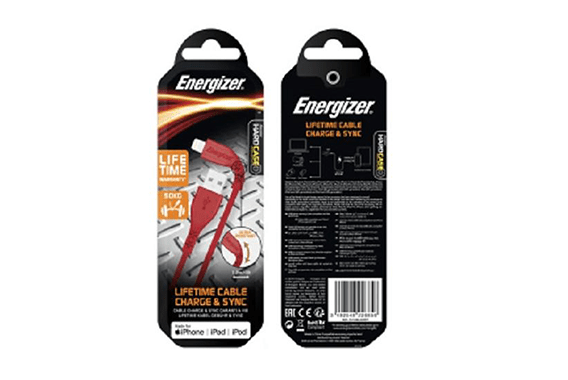 Cáp Lightning LW Energizer 1.2m màu đỏ - C41UBLIGRDT