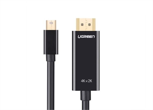 Cáp Mini DisplayPort (Thunderbolt) to HDMI dài 1.5M độ phân giải 4K Ugreen 20848 (Màu Đen)