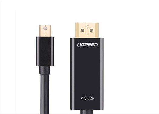 Cáp Mini DisplayPort (Thunderbolt) to HDMI dài 2M độ phân giải 4K Ugreen 10454 (Màu Đen)