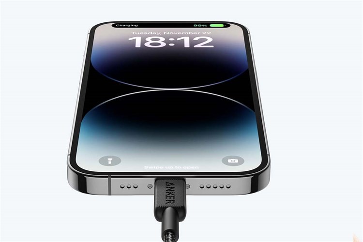 Cáp sạc Anker 322 C-L 0.9m Nylon Đen (Black) B2B_A81B5