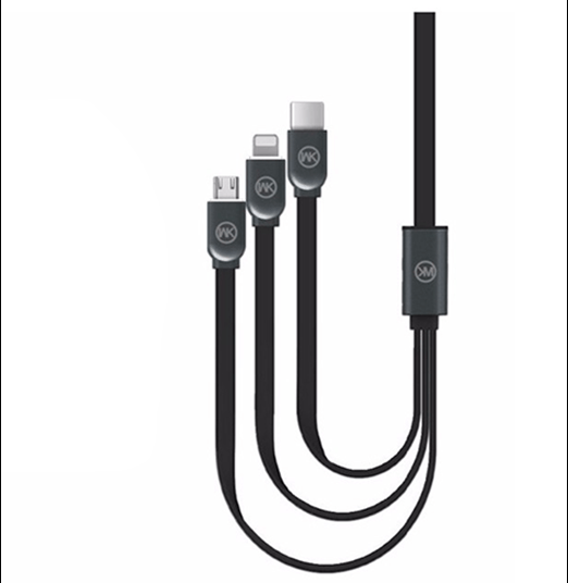 Cáp sạc đa năng WK 2 micro +1 lightning WDC-010