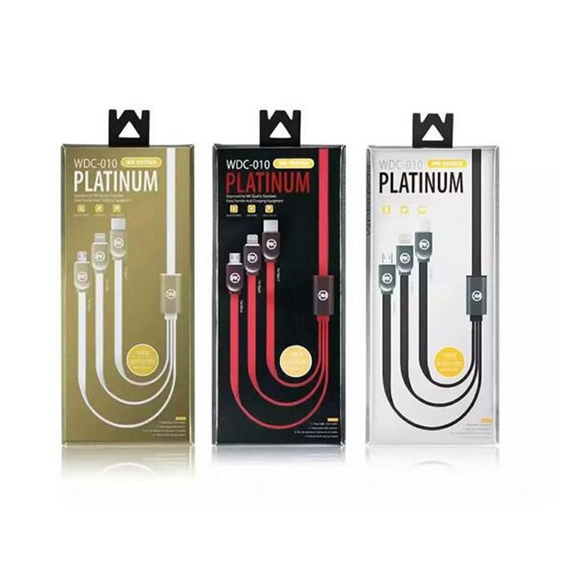 Cáp sạc đa năng 3 in 1 WK WDC-010 Platinum 3 in 1 cable