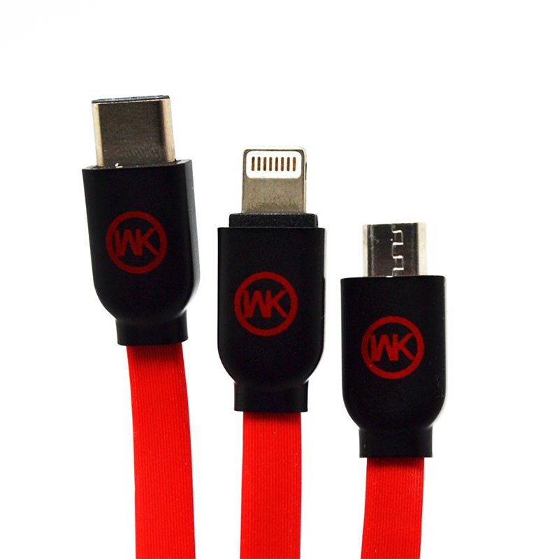 Cáp sạc đa năng 3 in 1 WK WDC-010 Platinum 3 in 1 cable