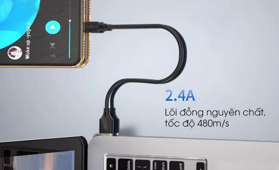 Cáp sạc micro WK WDC-105 full speed pro 25cm