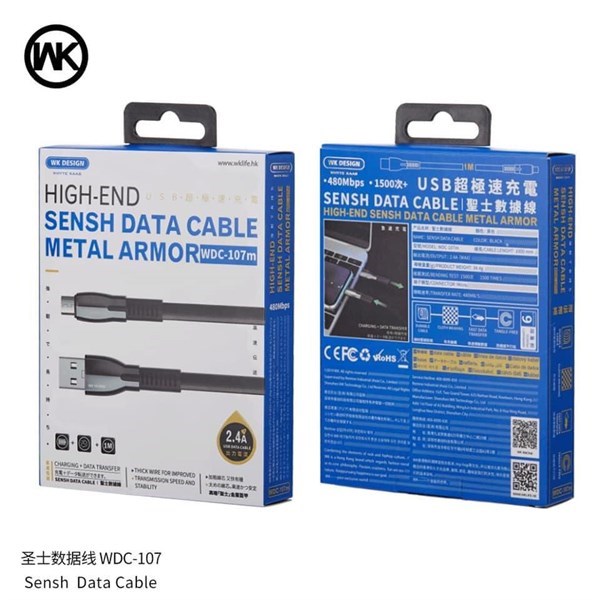 Cáp sạc micro WK WDC-107 Sensh Fabic 1m