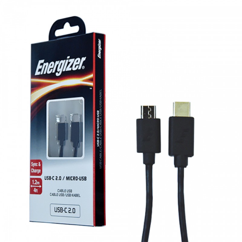 CÁP TYPE-C 2.0 TO MICROUSB ENERGIZER 1.2M C11C2MCG