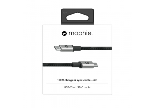 Cáp USB-C to USB-C (100W) mophie 3M Black - 409910381