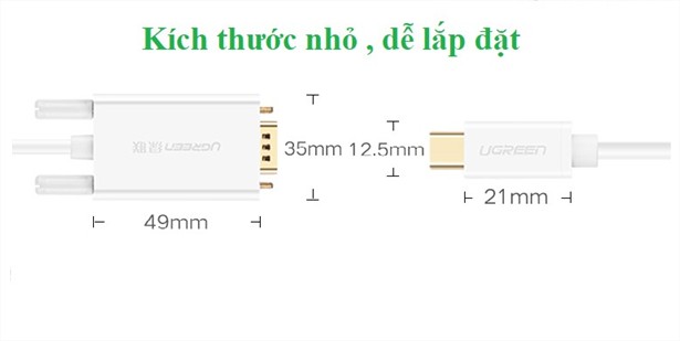 Cáp USB Type-C to VGA dài 1,5m Ugreen 30842