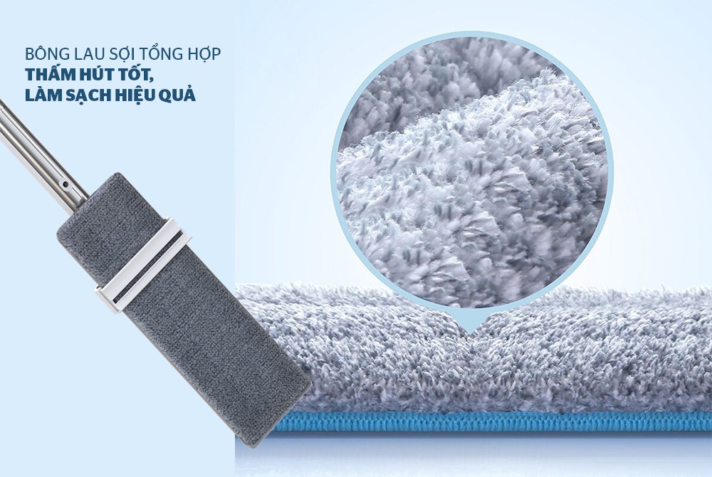 Cây chổi lau nhà tự vắt đa năng Sunhouse KS-MO3211PW