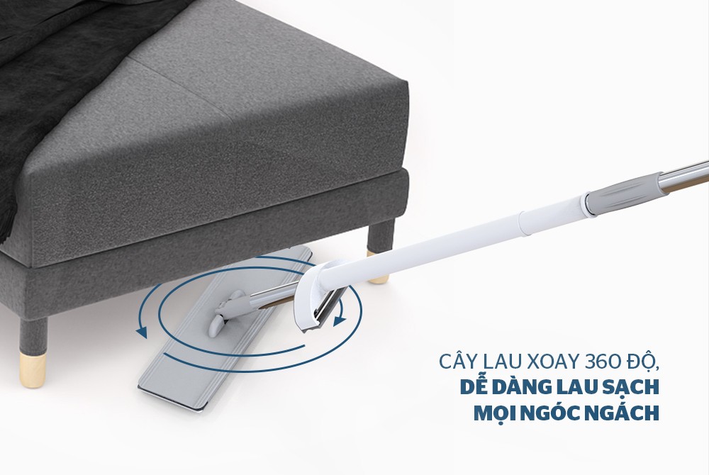 Cây chổi lau nhà tự vắt đa năng Sunhouse KS-MO3211PW