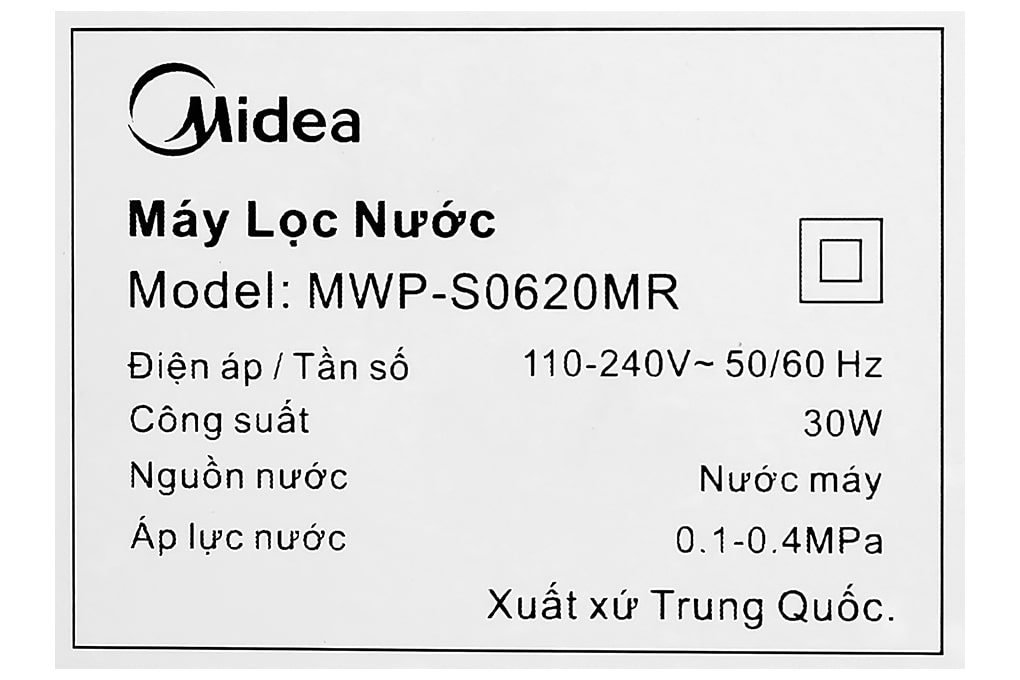 Cây lọc nước Midea MWP-S0620MR