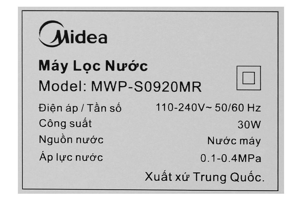 Máy lọc nước Midea MWP-S0920MR