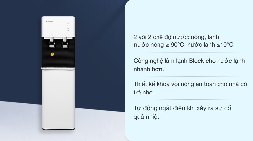 Cây nước 2 vòi Kangaroo KG49A3-bình hút