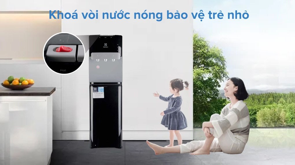 Cây nước 3 vòi Electrolux EQAXF01BXBV-bình hút