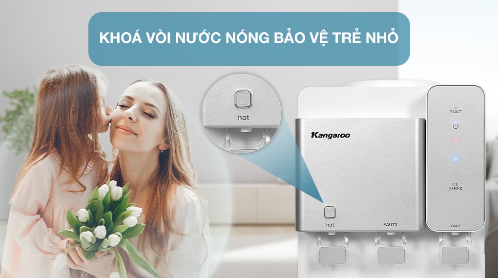 Cây nước 3 vòi làm đá Kangaroo KG65A3