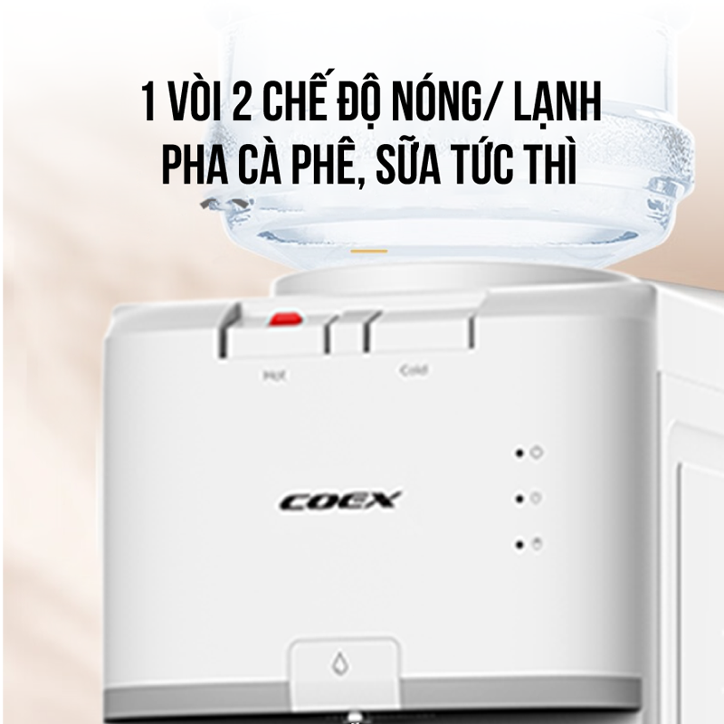 Cây nước nóng lạnh Coex CW-7120 (1 vòi 2 chế độ nóng, lạnh, Có tủ để đồ)