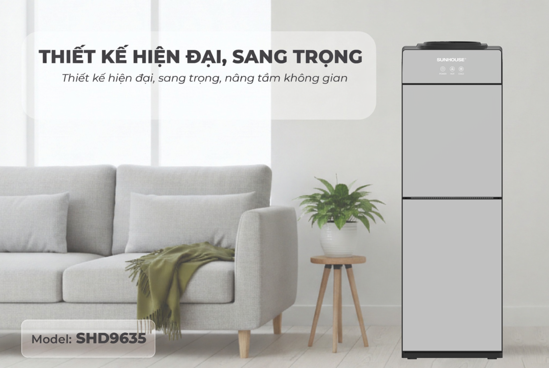 Cây nước 3 vòi nóng lạnh nguội Sunhouse SHD9635