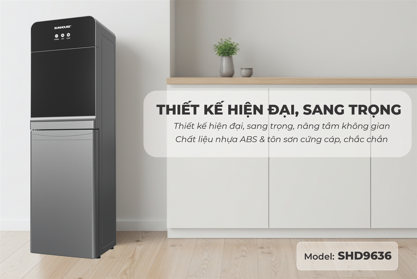 Cây nước nóng lạnh Sunhouse SHD9636-bình hút