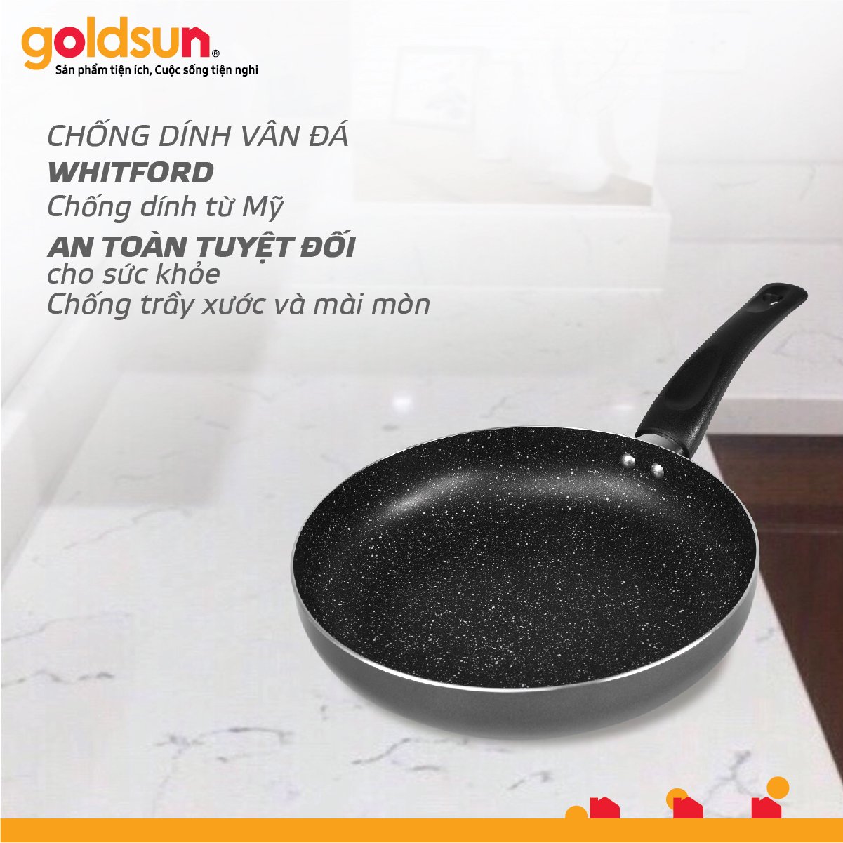 Chảo chống dính 24cm Goldsun GPA1200-24