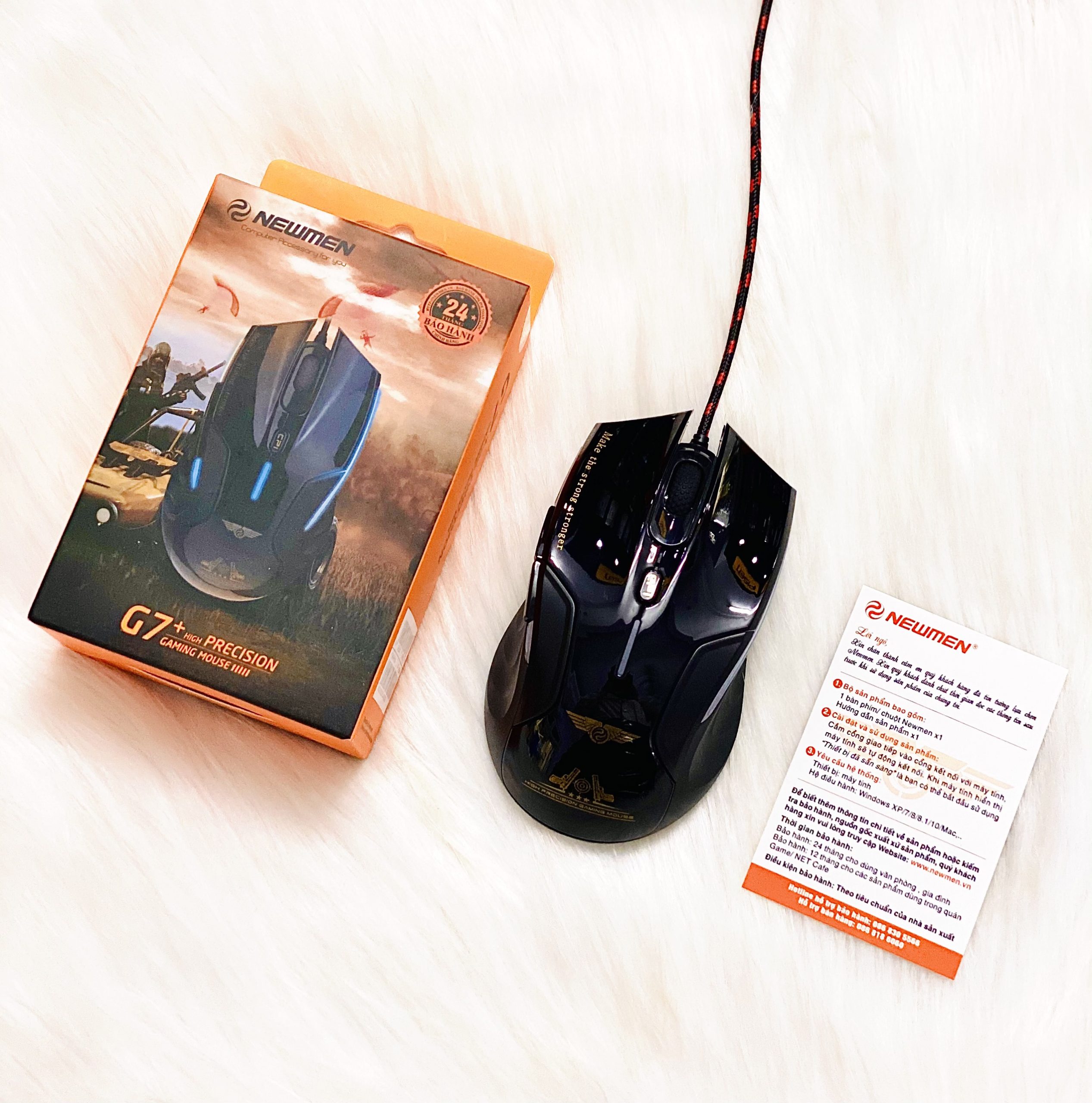 Chuột có dây Gaming NEWMEN G7+ Black NEW VI