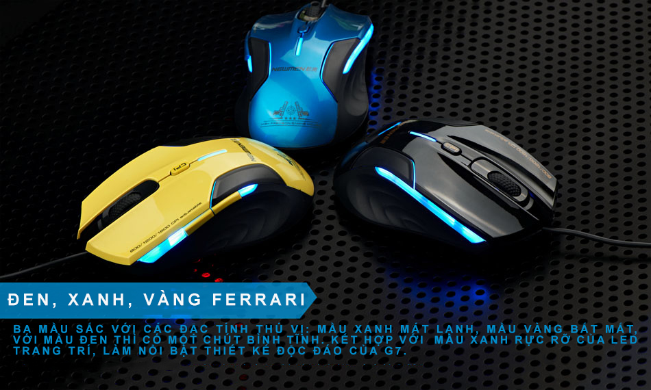 Chuột có dây Gaming NEWMEN G7+ Yellow NEW VI