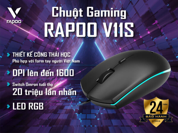 Chuột có dây Rapoo gaming Vpro V11s