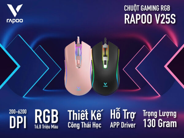 Chuột có dây Rapoo gaming Vpro V25s