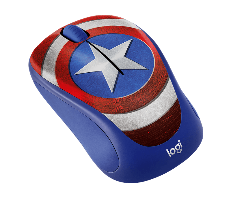 Chuột không dây Logitech M238 CAPTAIN AMERICA (910-005561)