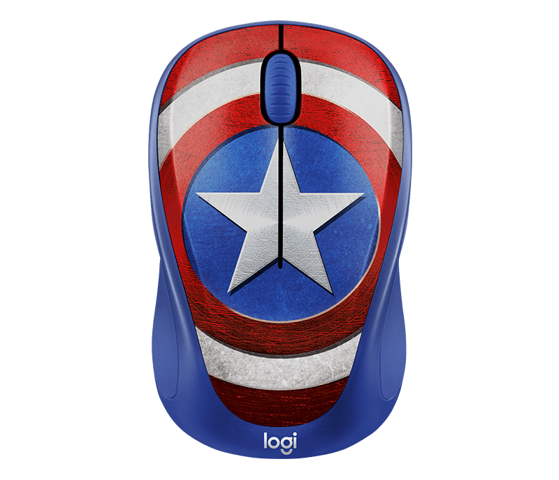 Chuột không dây Logitech M238 CAPTAIN AMERICA (910-005561)