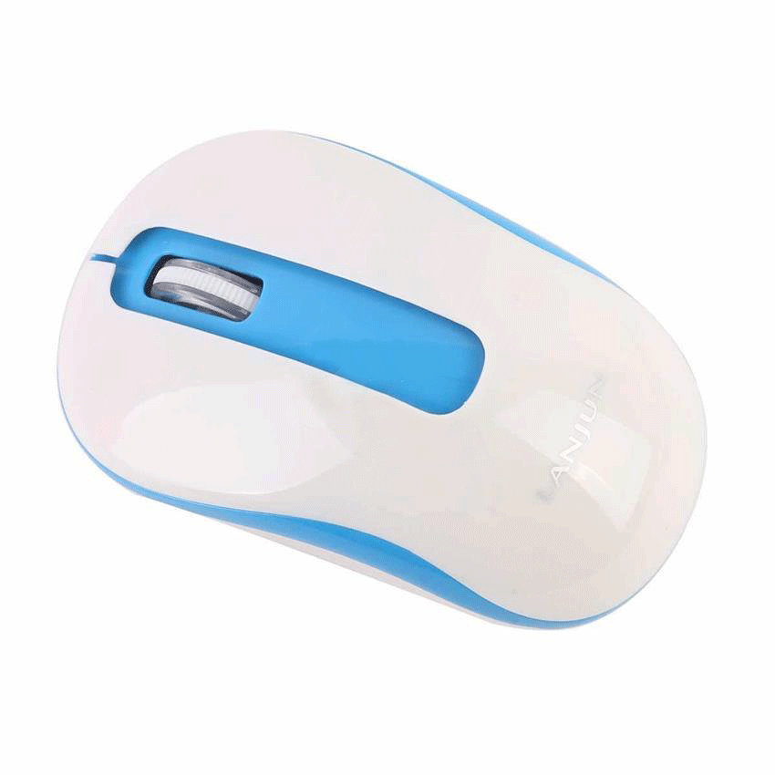 Chuột quang không dây Lanjun WM1313 Trắng xanh