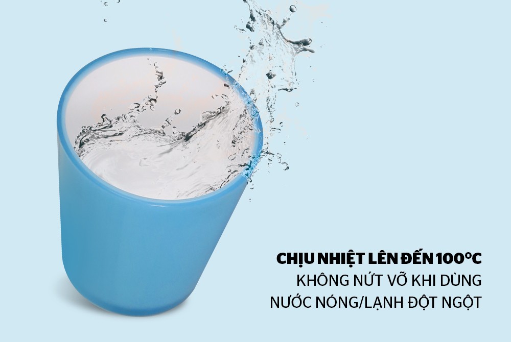 Cốc cách nhiệt 2 lớp Biozone 310ml xanh KB-CU310PB