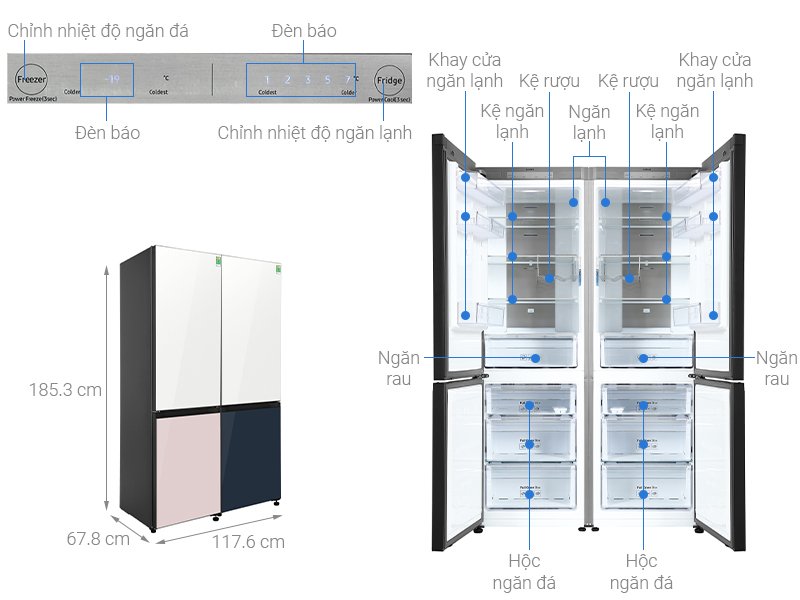 Combo 2 Tủ lạnh Samsung RB33T307055/SV & RB33T307029/SV