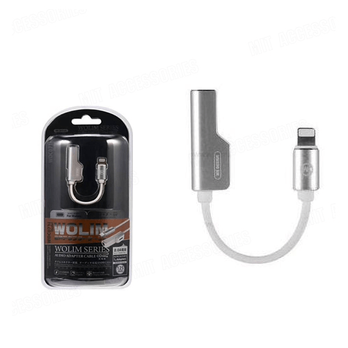 Cổng chia từ lightning sang 2 cổng 3.5mm và Apple WK WDC-071i Wolim (3.5mm-Apple)