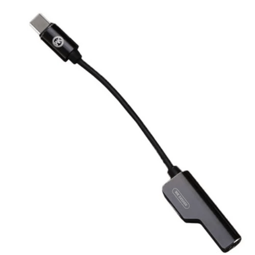 Cổng chia từ lightning sang 2 cổng 3.5mm và TypeC WK WDC-071a Wolim (3.5mm-TypeC)