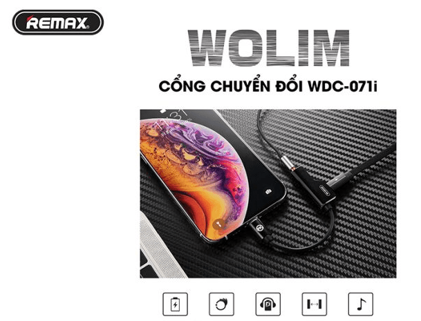 Cổng chia từ lightning sang 2 cổng Lightning WK WDC-071i Wolim (Apple-Apple)