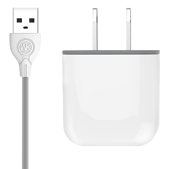 Củ sạc 2 cổng kèm dây lightning rời WK WP-U13