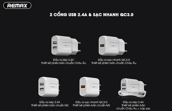 Củ sạc 2 cổng USB WK WP-U67 kèm dây cáp lightning