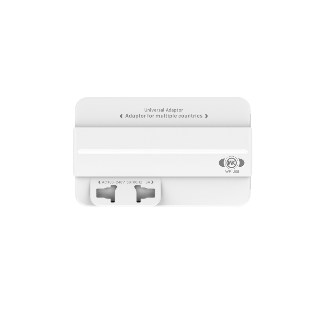 Củ sạc 4 in 1 UK, EU, US, AU, 2 cổng usb WK WP-U08 Universal