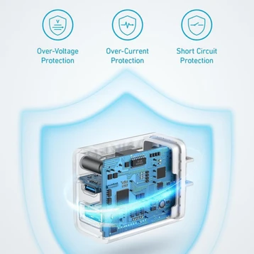 Củ sạc Anker 312 1C1A 20W (with USB-C Cable) Trắng (White) B2B_B2348