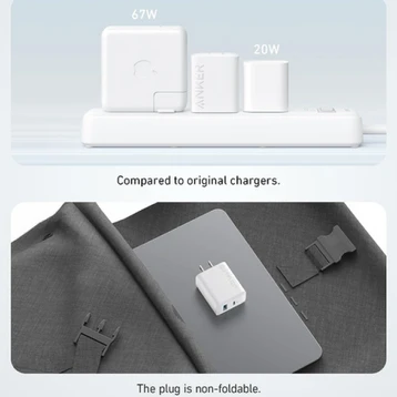 Củ sạc Anker 312 1C1A 20W (with USB-C Cable) Trắng (White) B2B_B2348