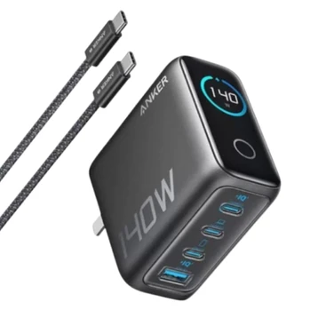 Củ sạc Anker Zolo 3C1A 140W (with USB-C Cable) Xám đen (Dark Gray) B2B_B2697