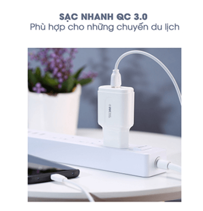 Củ sạc nhanh 1 cổng sạc WK WP-U66 Michon