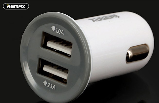 Củ sạc ô tô 2 cổng USB 2.1A Remax Jian CC - 201