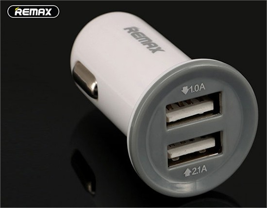 Củ sạc ô tô 2 cổng USB 2.1A Remax Jian CC - 201