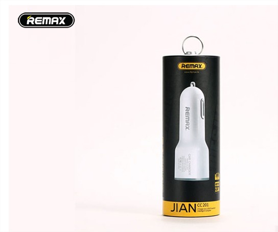 Củ sạc ô tô 2 cổng USB 2.1A Remax Jian CC - 201