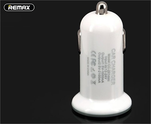 Củ sạc ô tô 2 cổng USB 2.1A Remax Jian CC - 201