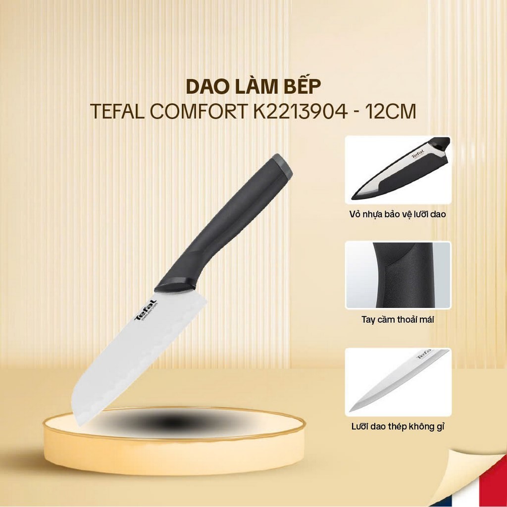 Dao làm bếp Tefal Comfort K2213904- 12cm